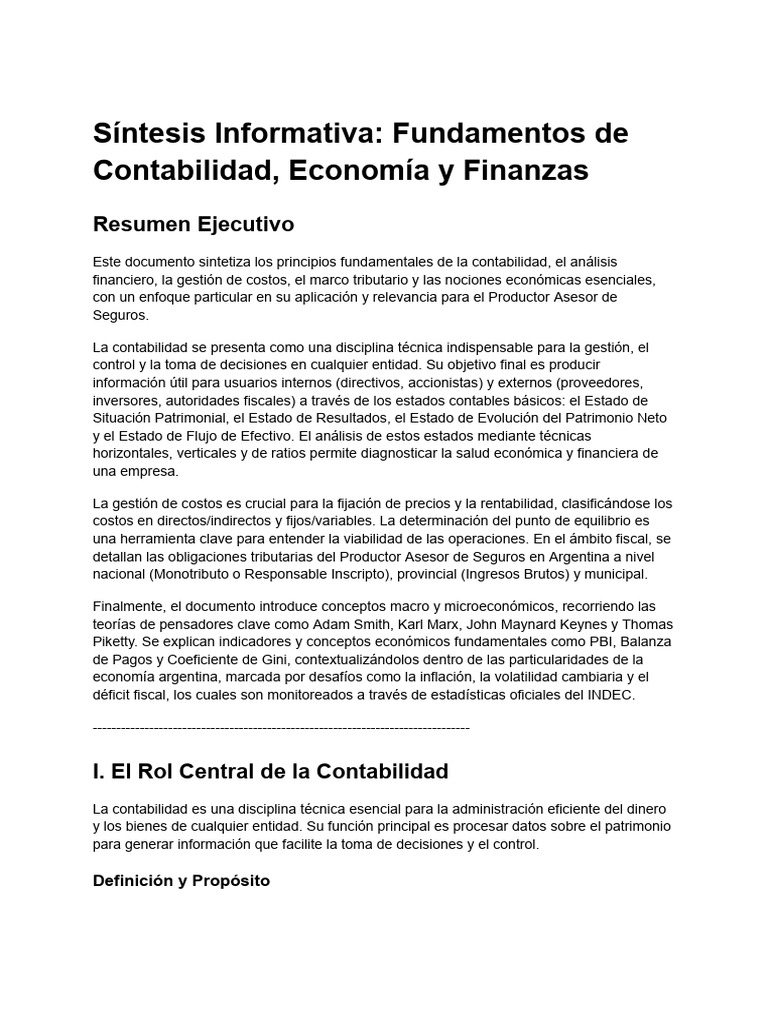 Fundamentos de Contabilidad y Finanzas | PDF | Contabilidad | Estado ...