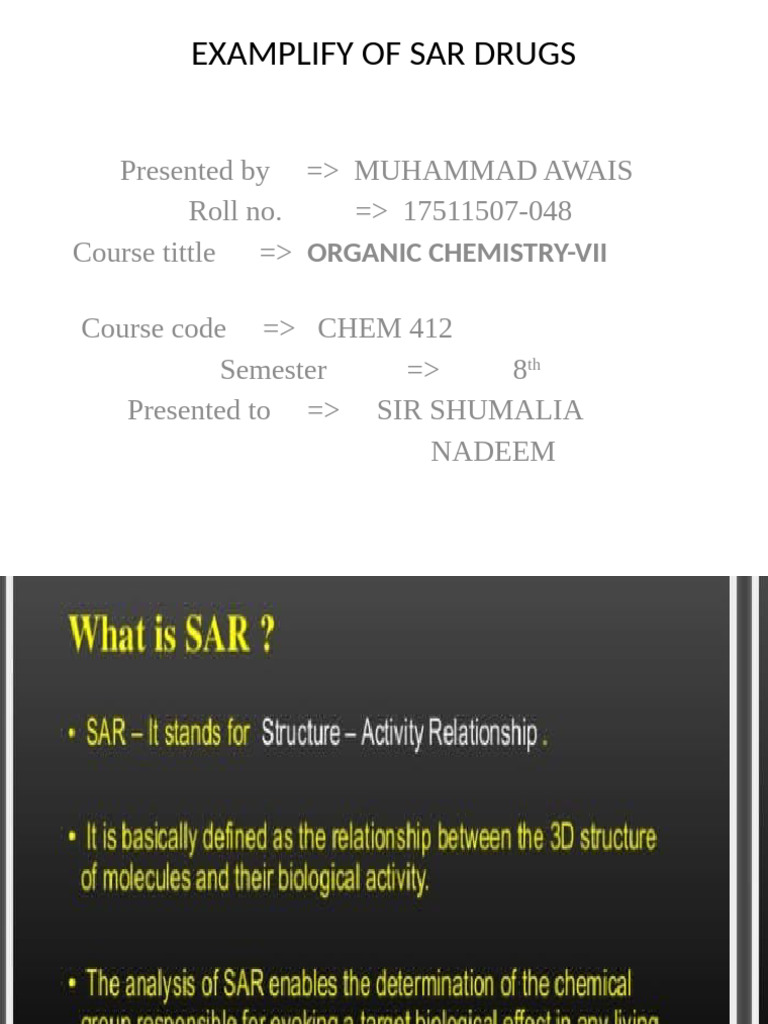 Examplify of Sar Drugs 48 | PDF