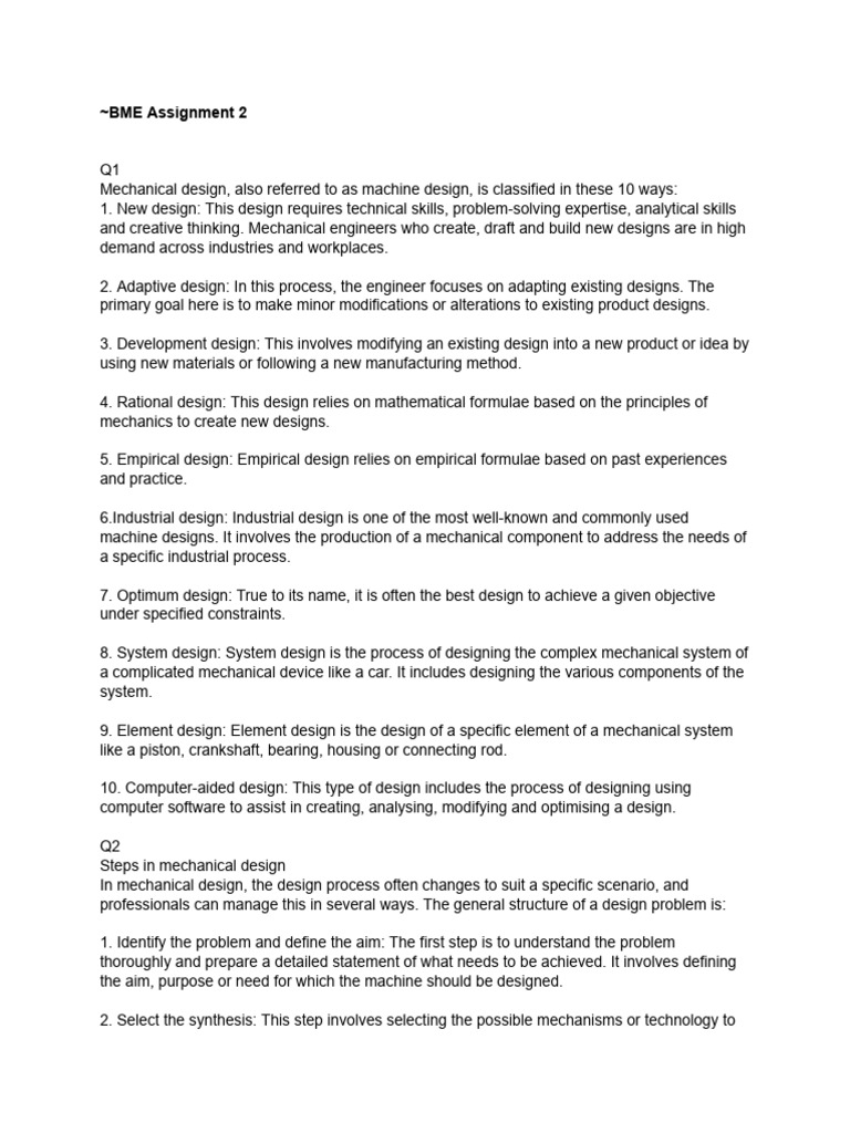 BME Assignment 2 | PDF | Metals | Ductility