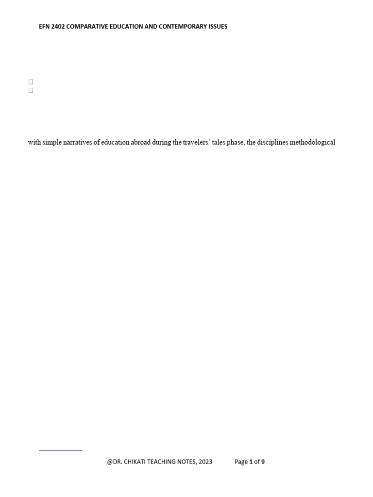 Methods in Comparative Education | PDF | Methodology | Hypothesis