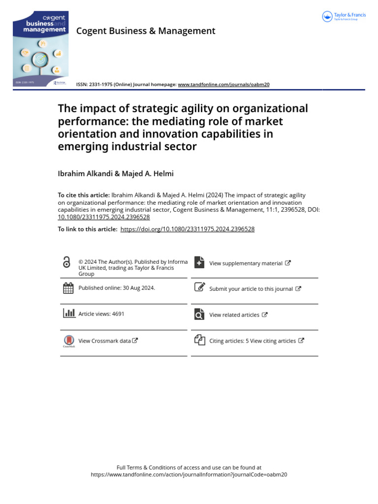 The Impact of Strategic Agility On Organizational Performance The ...