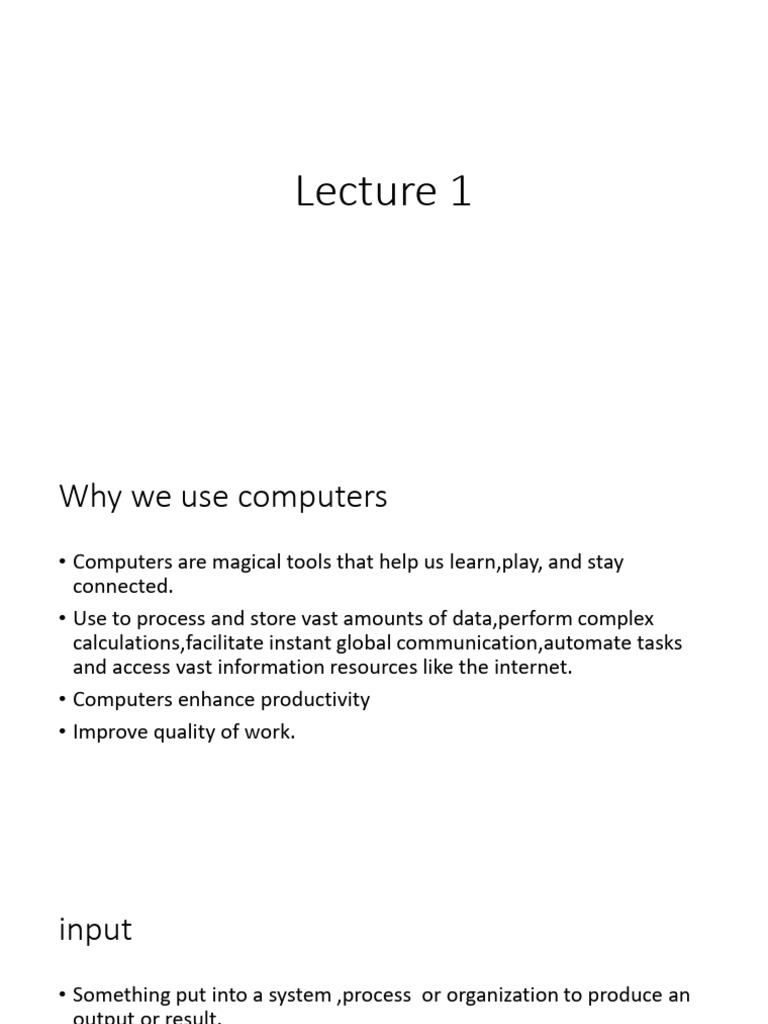 Lecture 1 | PDF