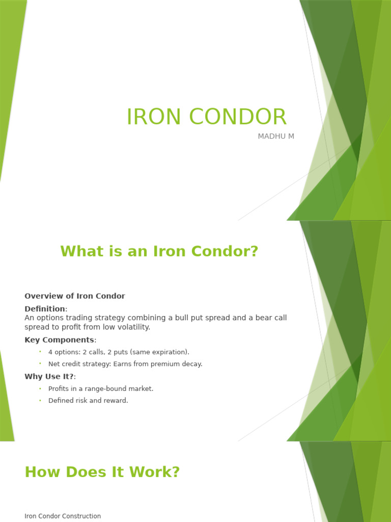 Iron Condor Options Strategy Explained | PDF