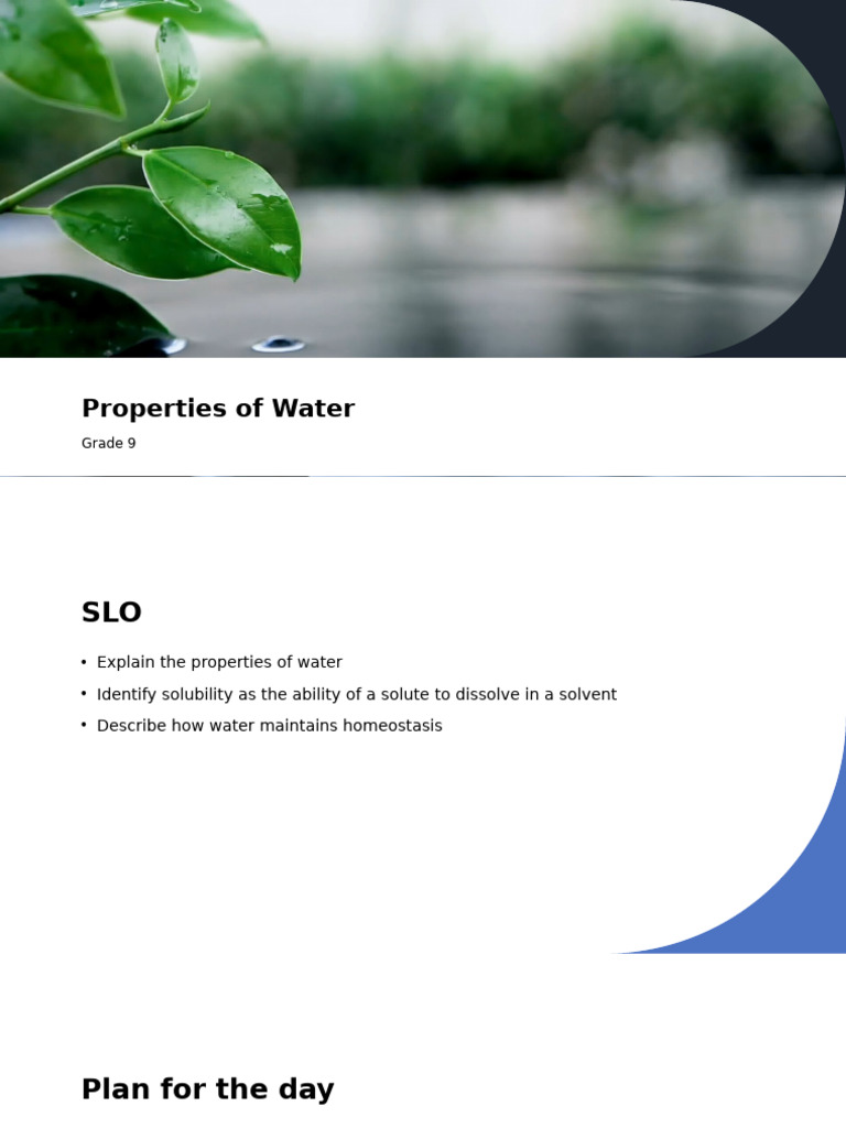 W 2-3 Properties of Water | PDF | Water | Properties Of Water