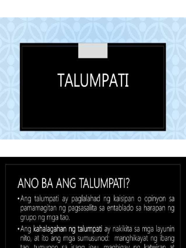 Talumpati ... Fil.10 | PDF