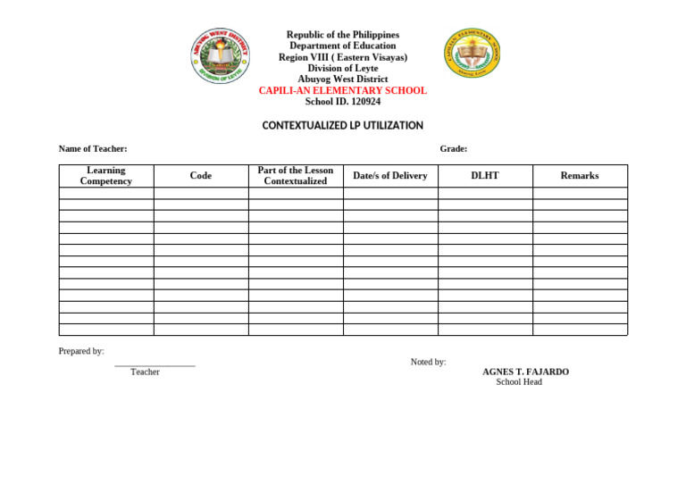 Inventory of Contextualized Lps | PDF