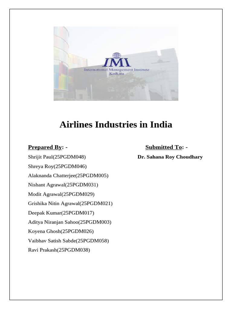Overview of India's Airline Industry | PDF | Airlines | Oligopoly