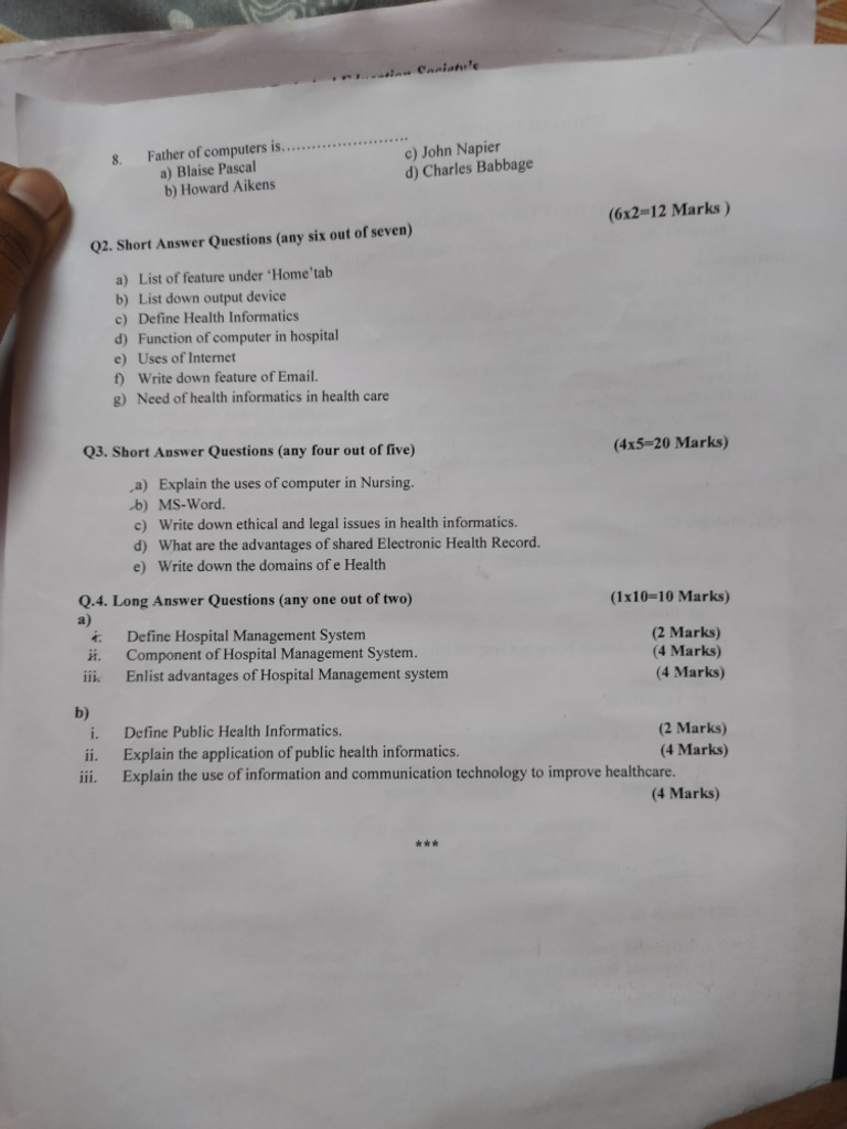 Question Paper | PDF