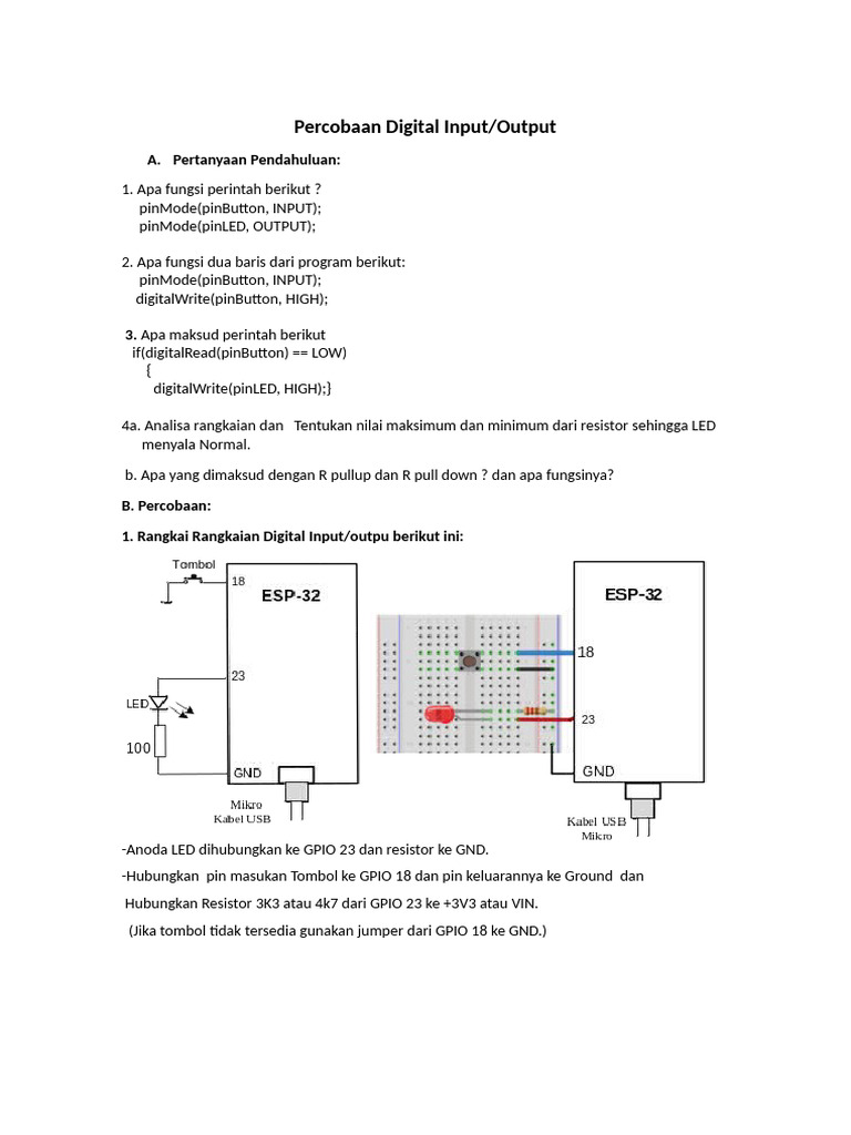 Percobaan Digital Input | PDF