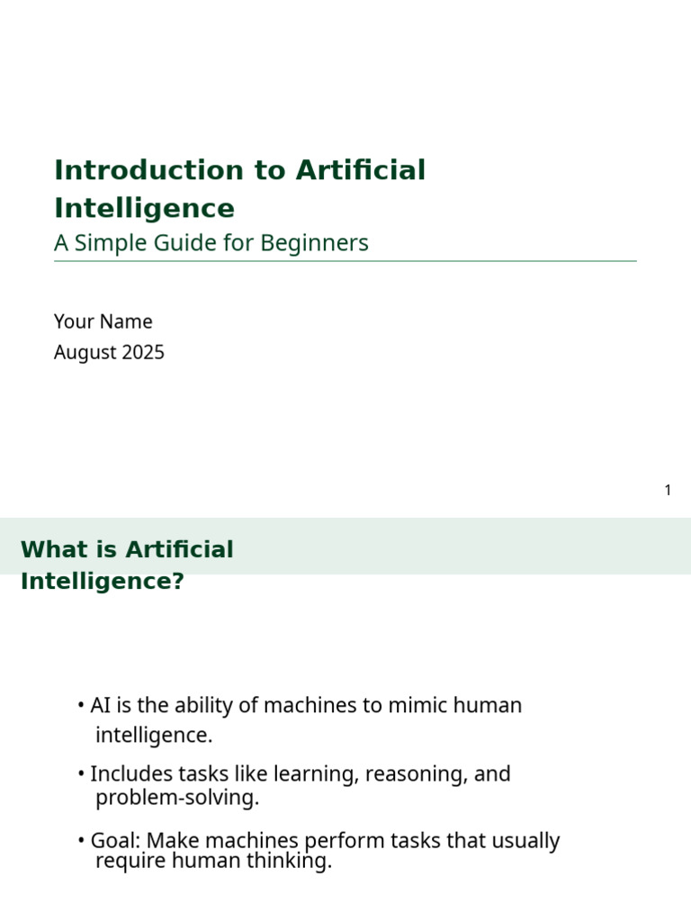 Presentation On Ai PDF | PDF | Artificial Intelligence | Intelligence ...