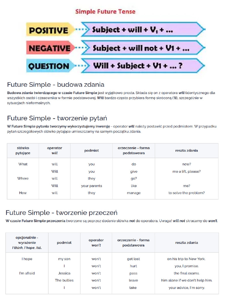 Future Simple | PDF