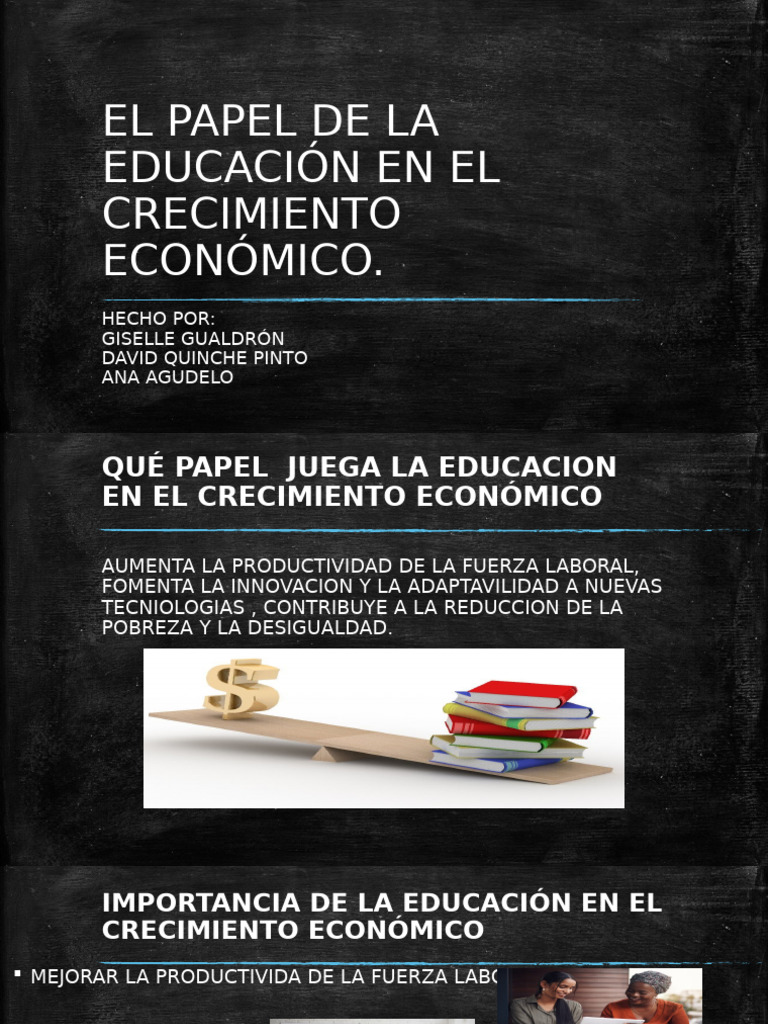 El Papel de La Educación en El Crecimiento Económico | PDF