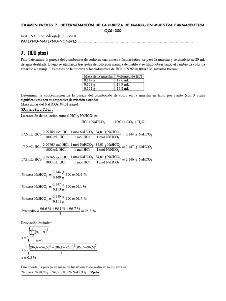 Lab Sol | PDF | Bicarbonato de sodio | Materiales