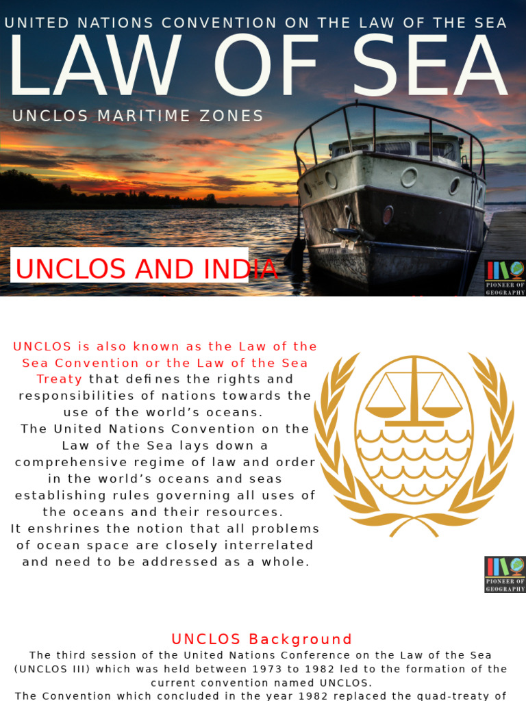 UNCLOS Overview and India's Role | PDF | Territorial Waters | Exclusive ...