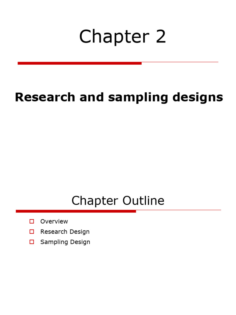 BRM Chapter 02 Research Design, Sampling Design | PDF | Sampling ...