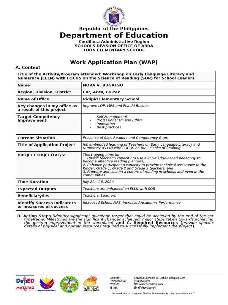 ELLN Workshop Plan for Teacher Development | PDF | Literacy | Teachers