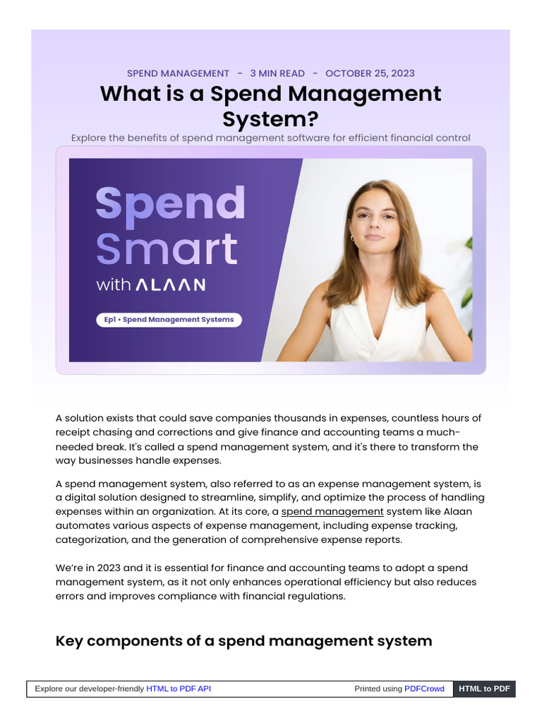 Streamline Your Spend Management System | PDF | Expense | Information ...