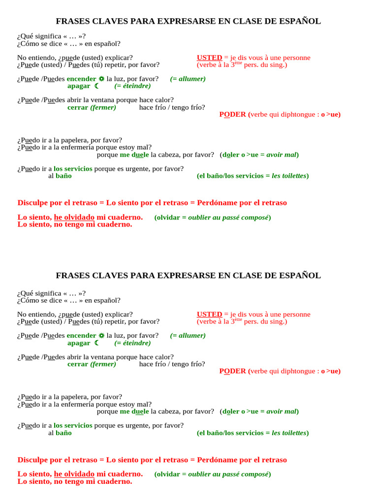 Frases Claves para Expresarse | PDF