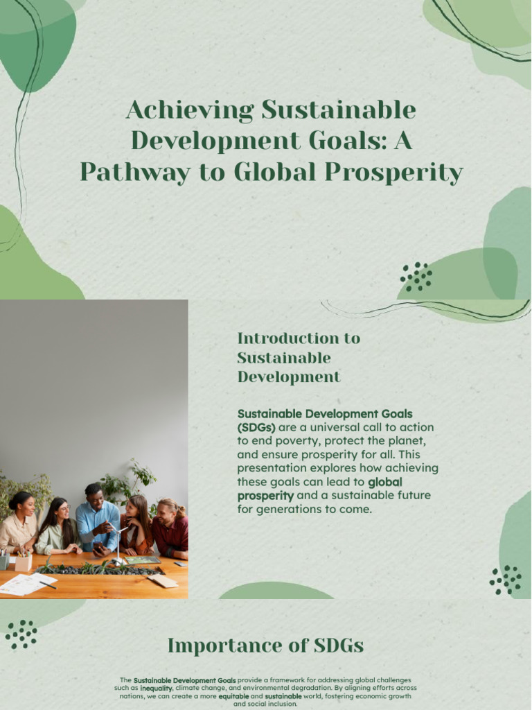 Slidesgo Achieving Sustainable Development Goals A Pathway To Global ...