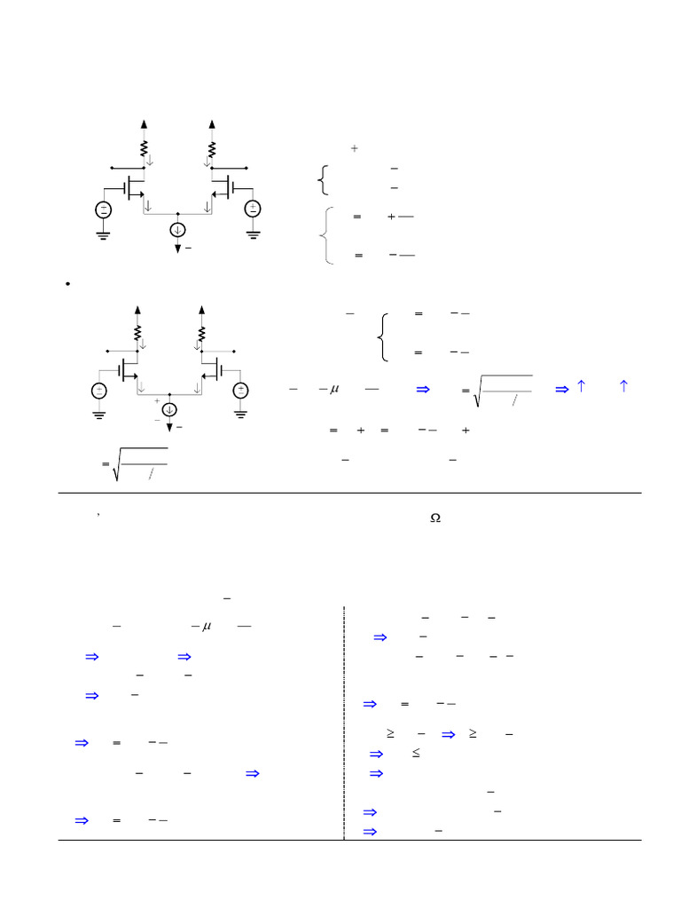 MOS and BJT Differential Amplifiers | PDF | Amplifier | Electronic Circuits