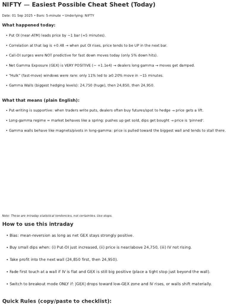 NIFTY Easy Explanation | PDF | Greeks (Finance) | Derivative (Finance)