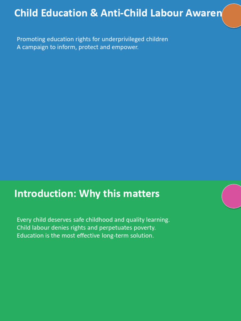 Child Education & Anti-Child Labour Campaign | PDF | Poverty | Poverty ...