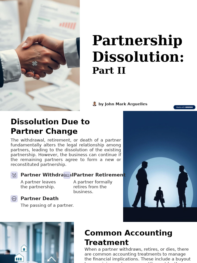 Partnership Dissolution Accounting Guide | PDF | Goodwill (Accounting ...