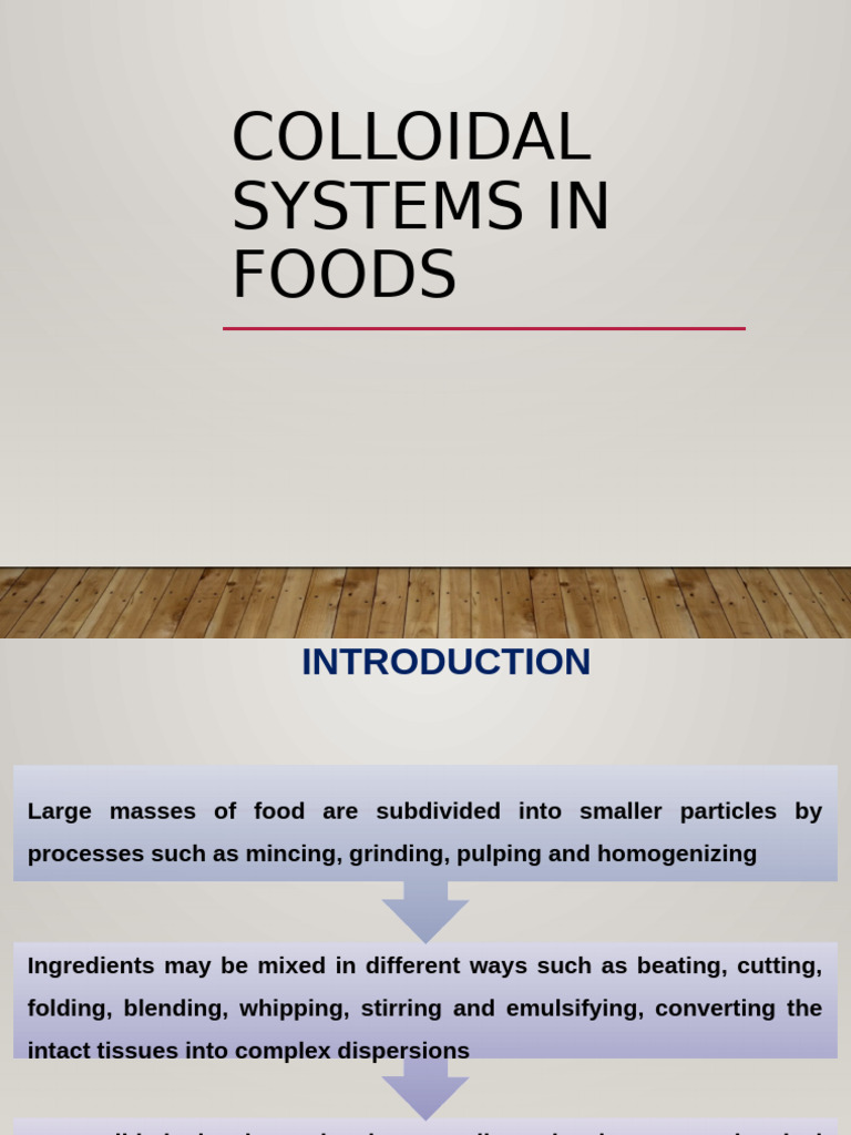 Colloidal Systems in Foods | PDF | Colloid | Suspension (Chemistry)