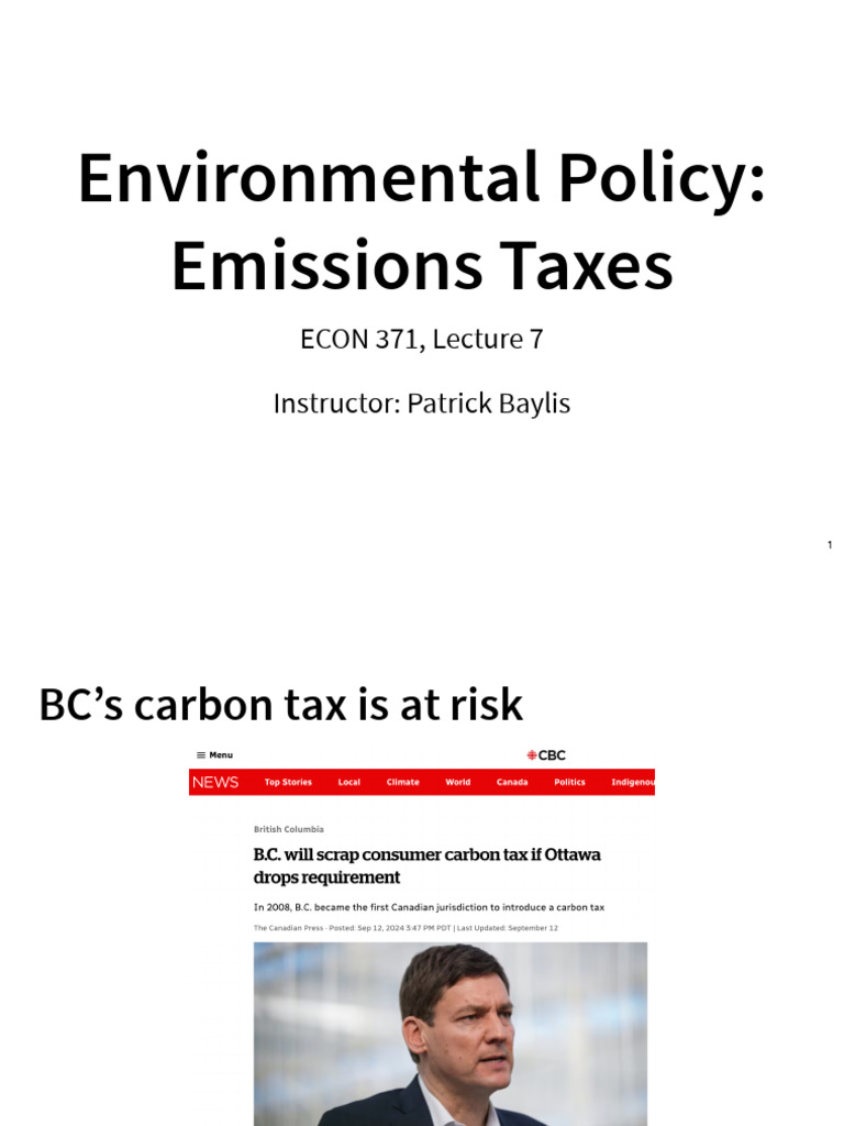 BC Carbon Tax Risks and Emission Taxes | PDF | Taxes | Carbon Tax