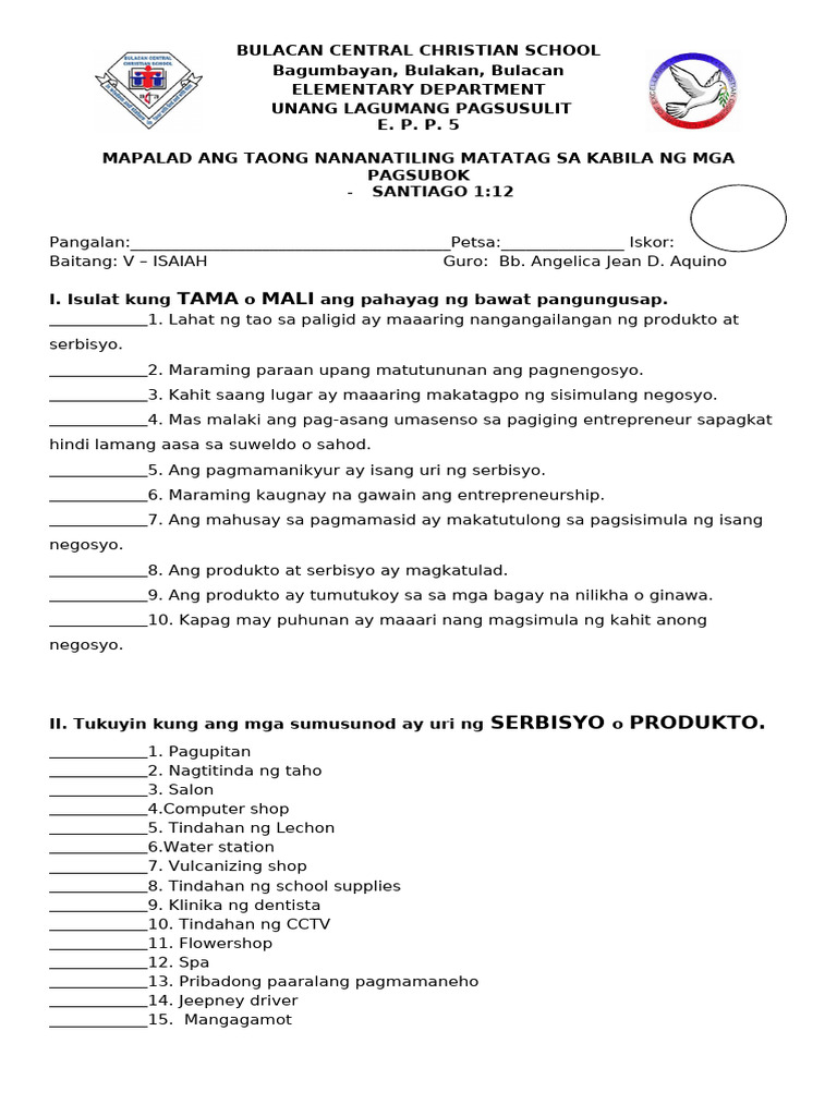 1st EPP 5 Final Print 40pts | PDF