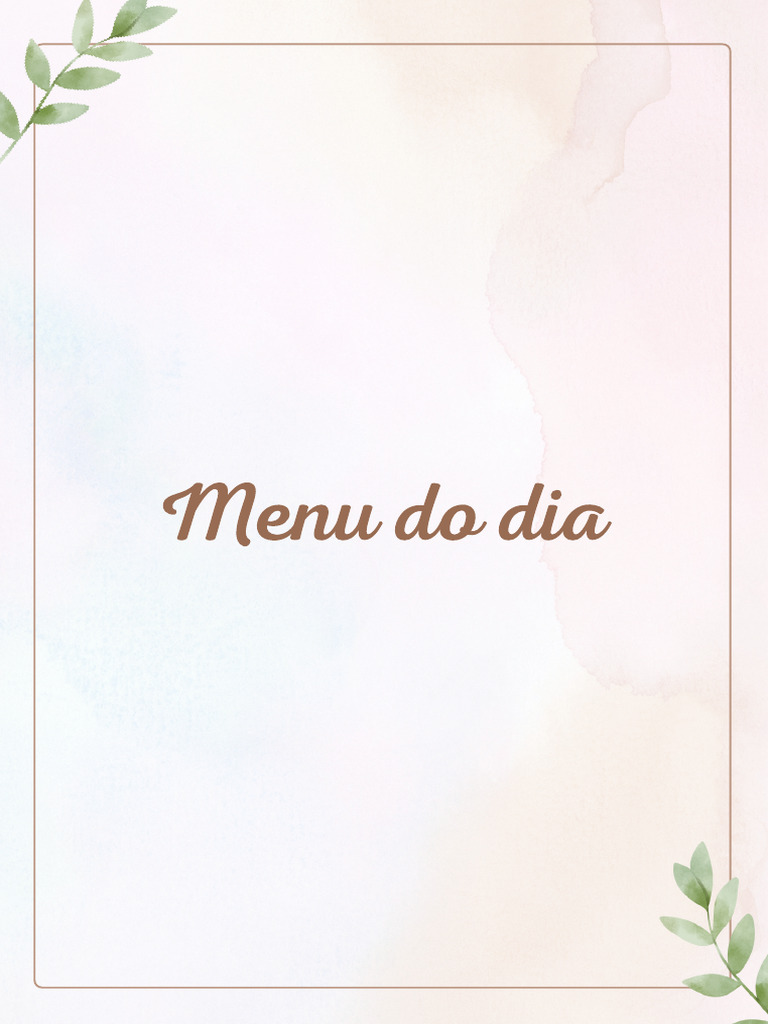 Menu do Dia: Clima, Sentimentos e Reflexões | PDF