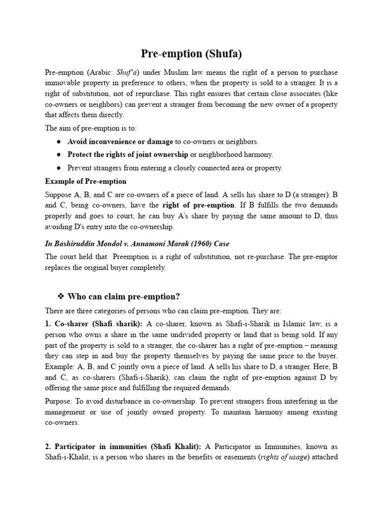 Understanding Shafie I Jar in Pre-emption | PDF | Lease | Federal ...