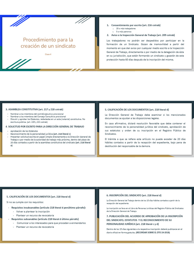 Procedimiento para formar un sindicato | PDF | Justicia | Crimen y ...