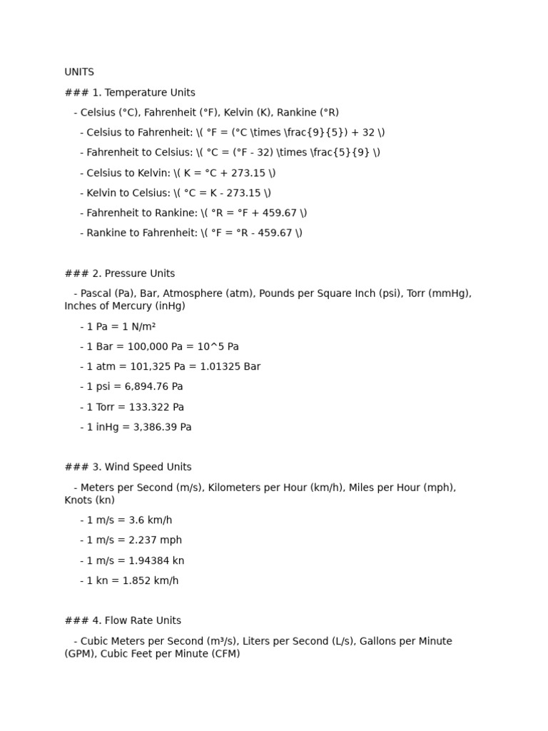 Units | PDF | Calorie | Heat Capacity