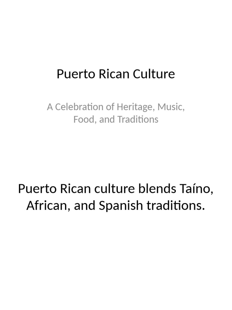 Puerto Rican Culture | PDF