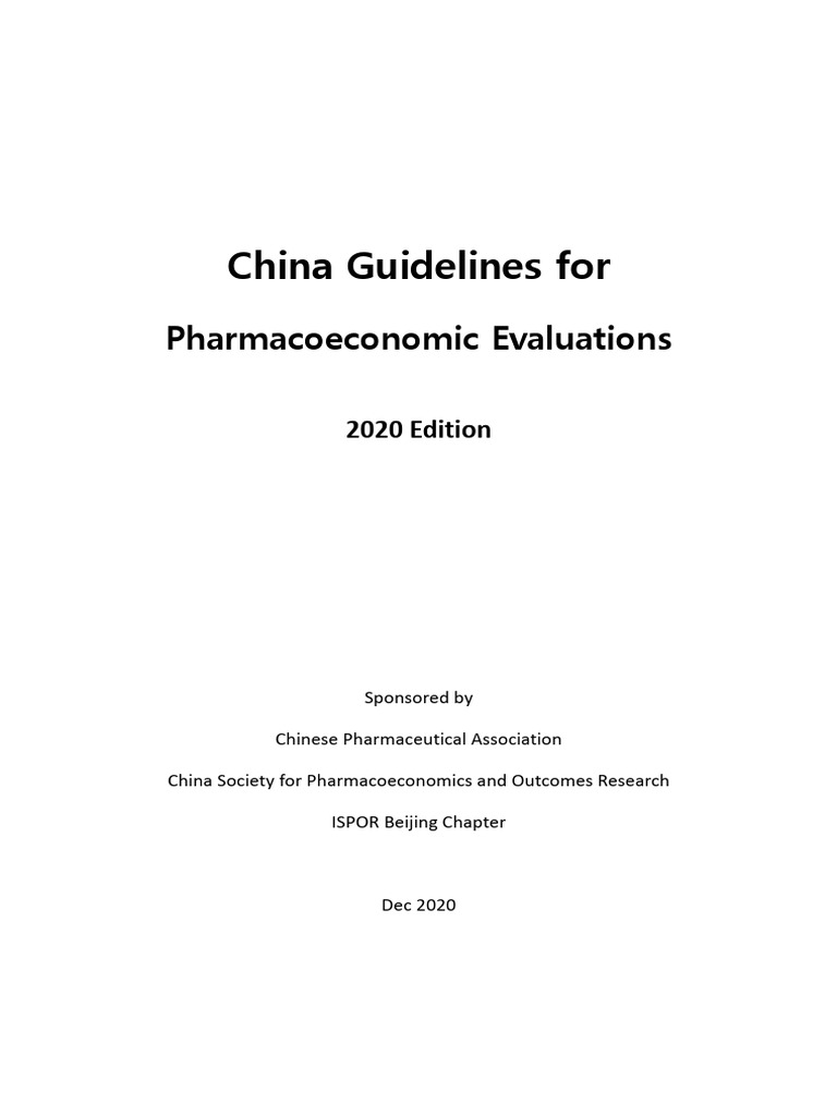 China Pharmacoeconomic Evaluation Guidelines | PDF | Conceptual Model ...