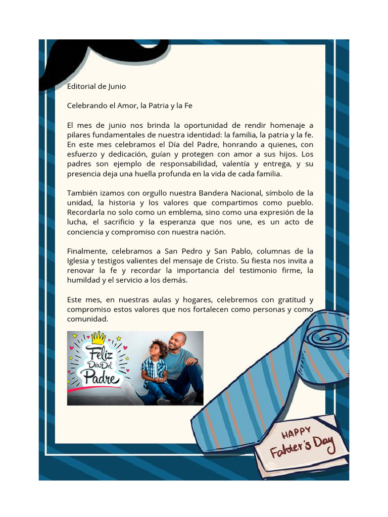 Editorial de Junio Celebrando El Amor, La Patria y La Fe El Mes de ...