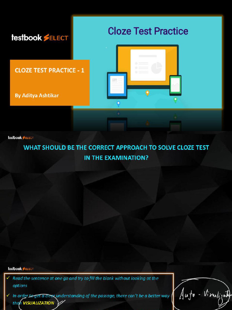 Class On Cloze Test - 1-8-01PM | PDF