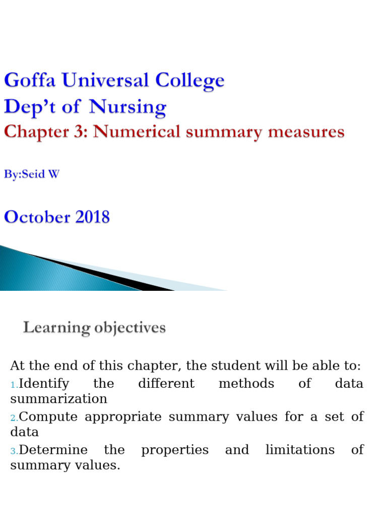 Data Summarization Techniques Explained | PDF | Mode (Statistics) | Median