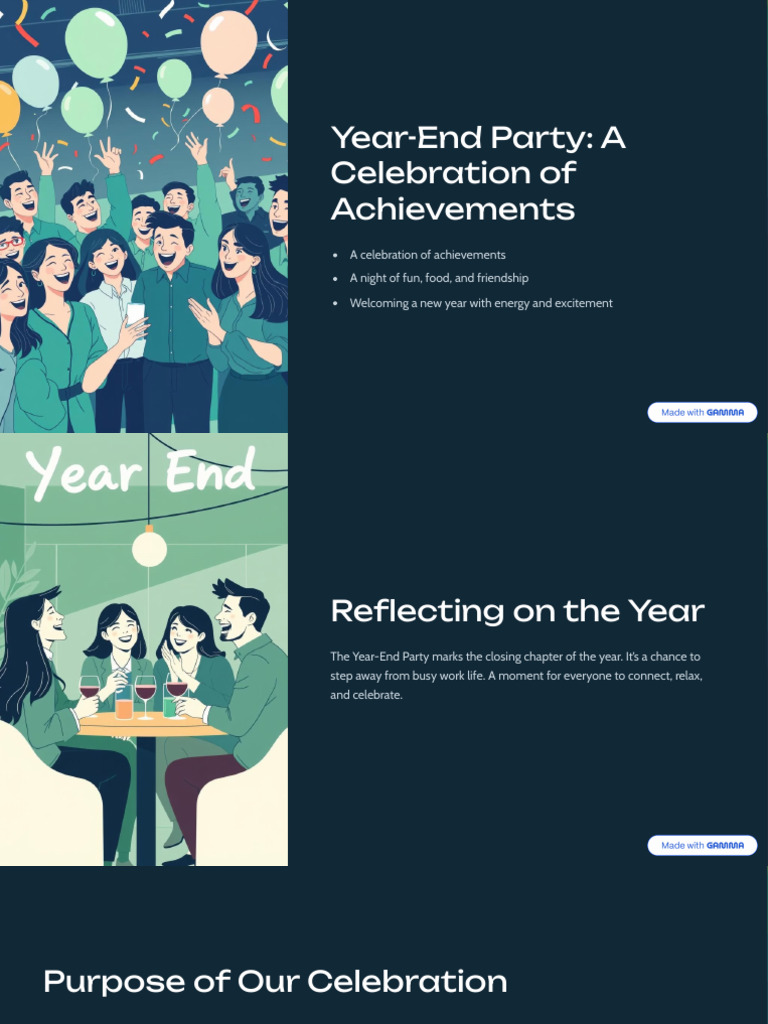 Year End Party A Celebration of Achievements | PDF