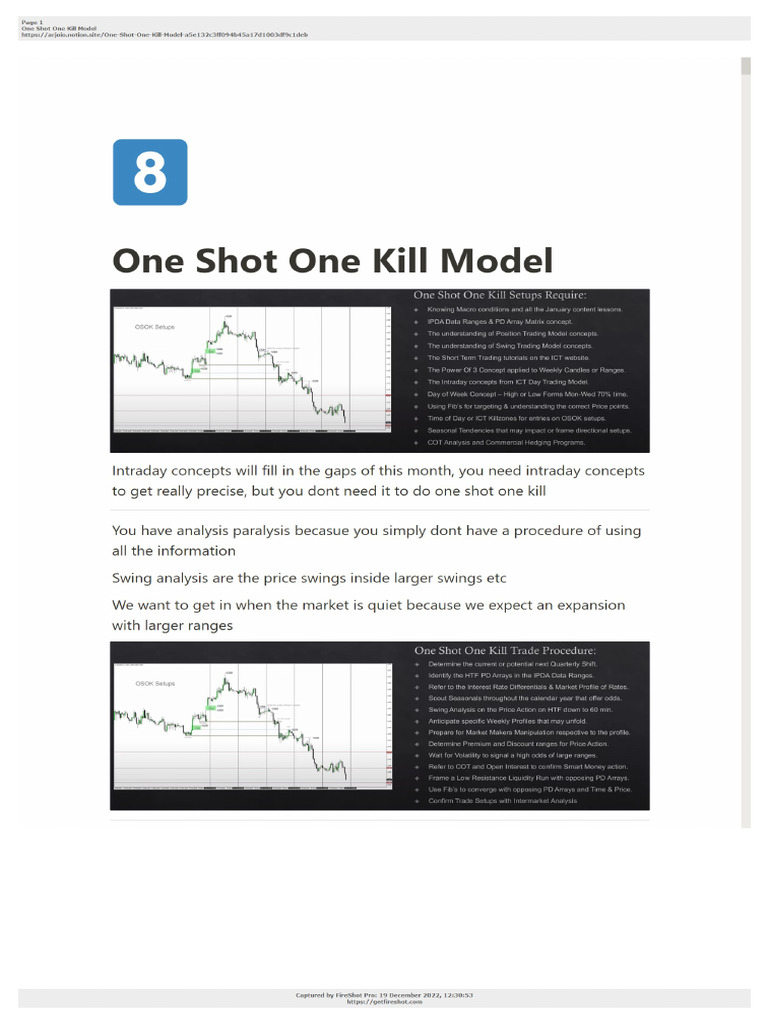 #008 - 'One Shot One Kill Model' | PDF | Financial Markets | Market ...