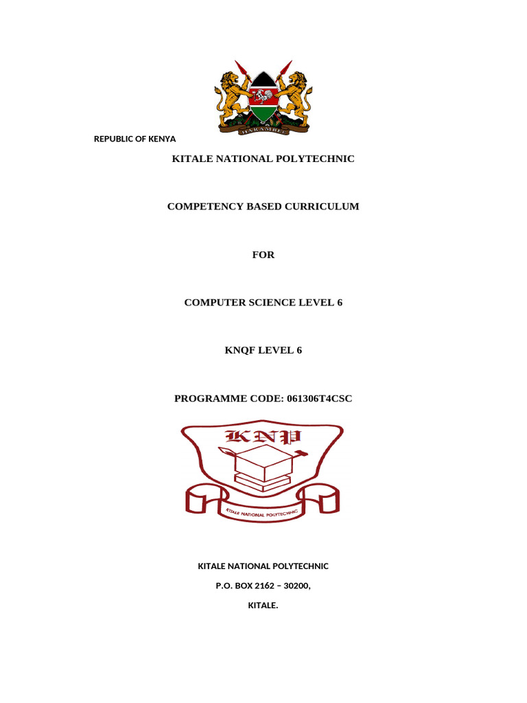 Computer Science Level 6 Modularized Curriculum Pdf Input Output