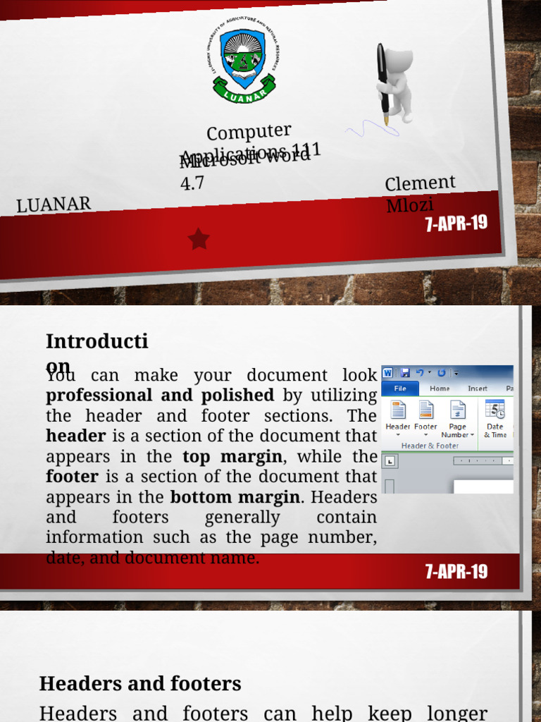 Mastering Headers and Footers in Word | PDF | Software | Computing