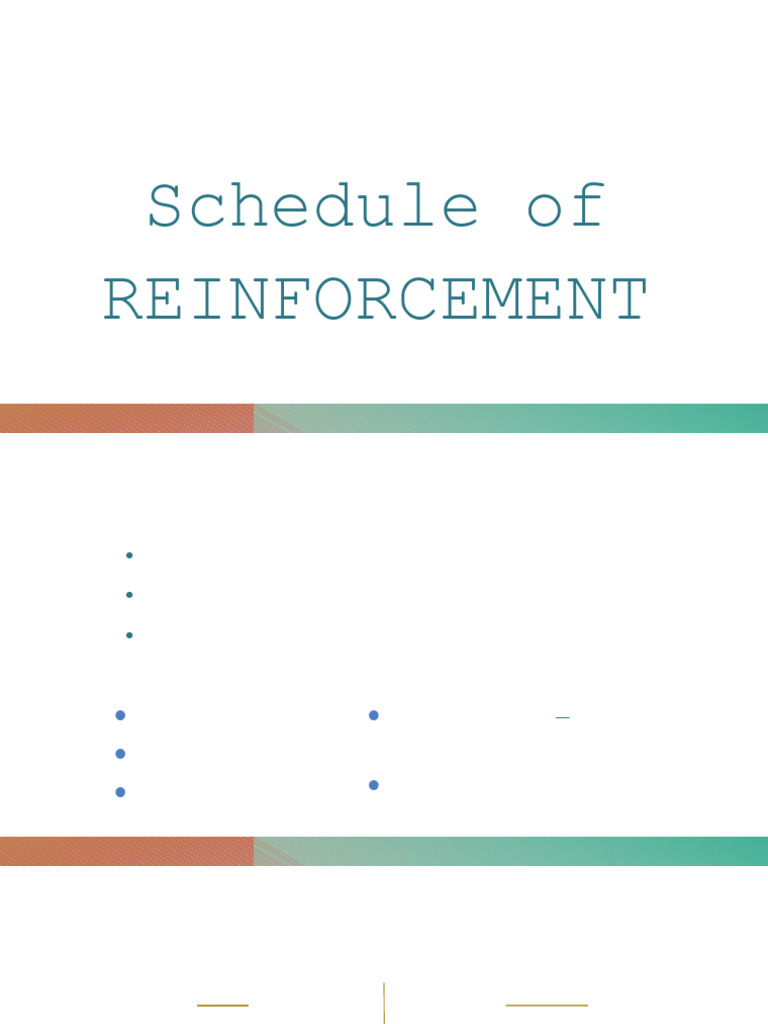 Understanding Reinforcement Schedules | PDF | Reinforcement