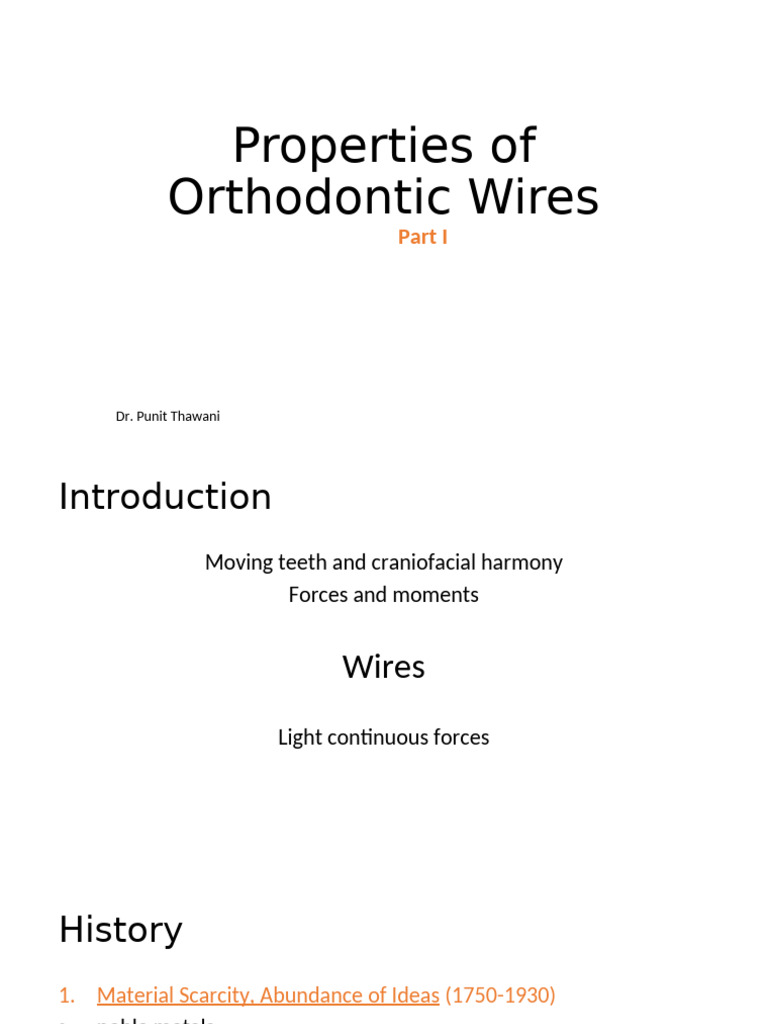 Orthodontic Wire Properties Explained | PDF | Deformation (Engineering ...