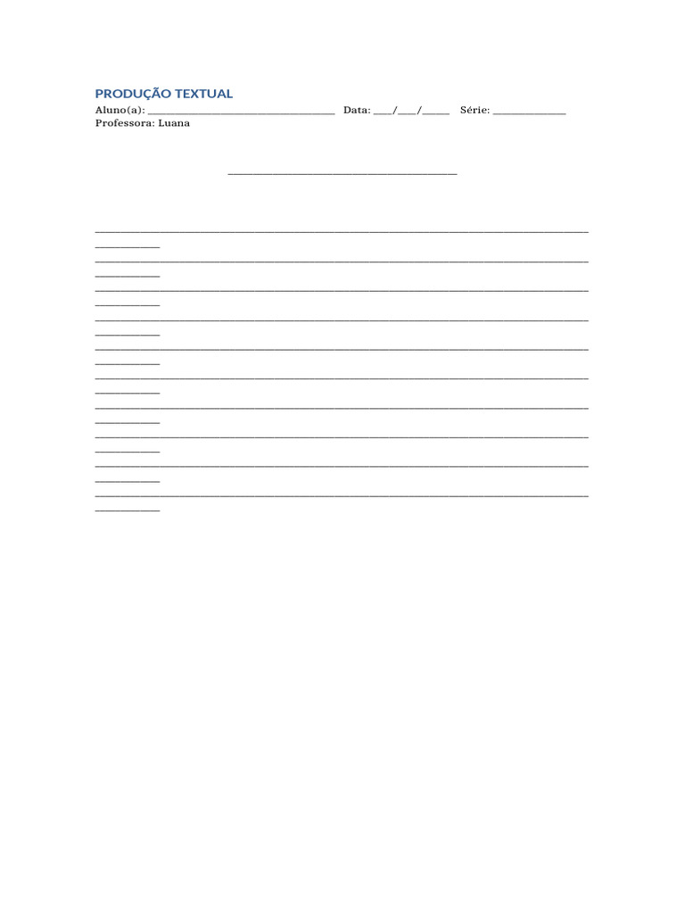 Produção Textual: Cópia de 20 Linhas | PDF
