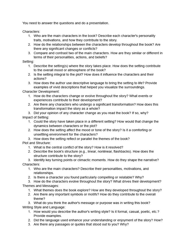 Character and Setting Analysis in Sci-Fi | PDF