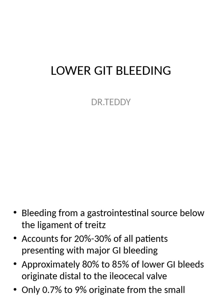 Understanding Lower GI Bleeding Causes | PDF | Bleeding | Digestive ...