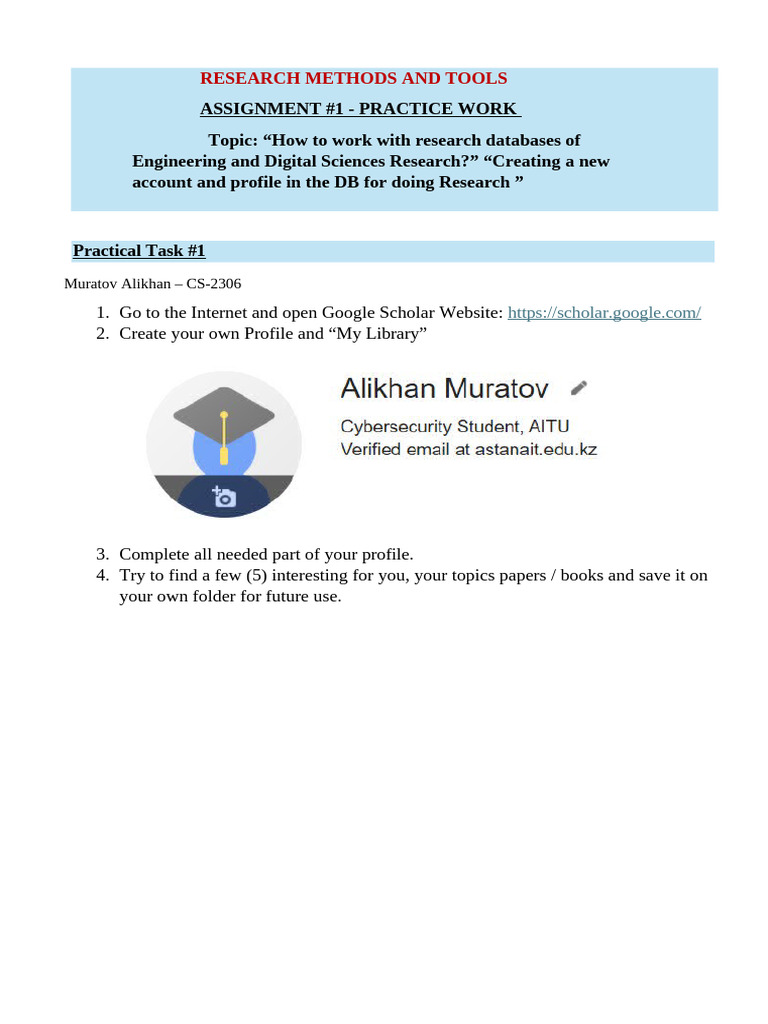Research Database Account Setup Guide | PDF