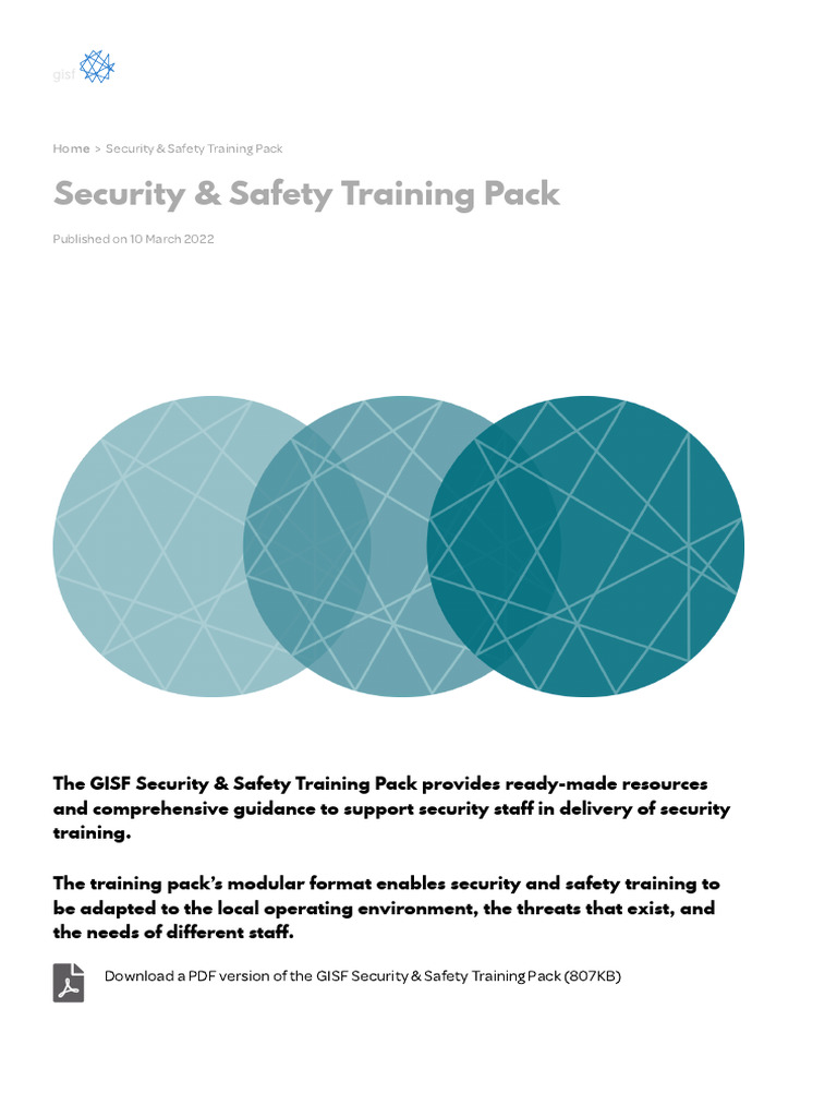 Security & Safety Training Resources | PDF | Risk | Risk Management